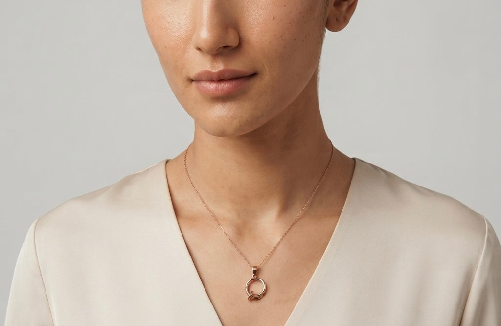 Minimal Circle Rose Gold Pendant
