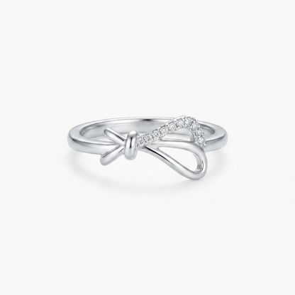 Sparkling Bow Knot Ring