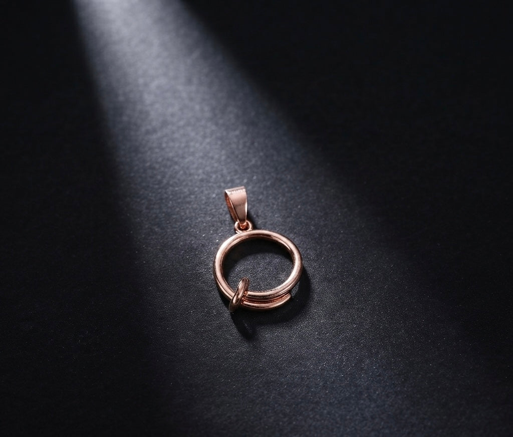 Minimal Circle Rose Gold Pendant