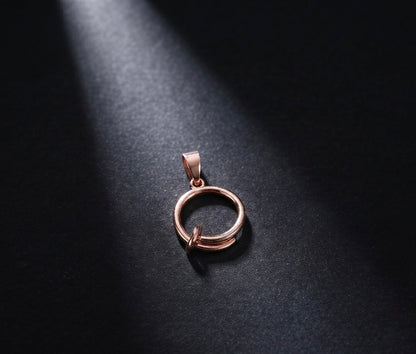 Minimal Circle Rose Gold Pendant