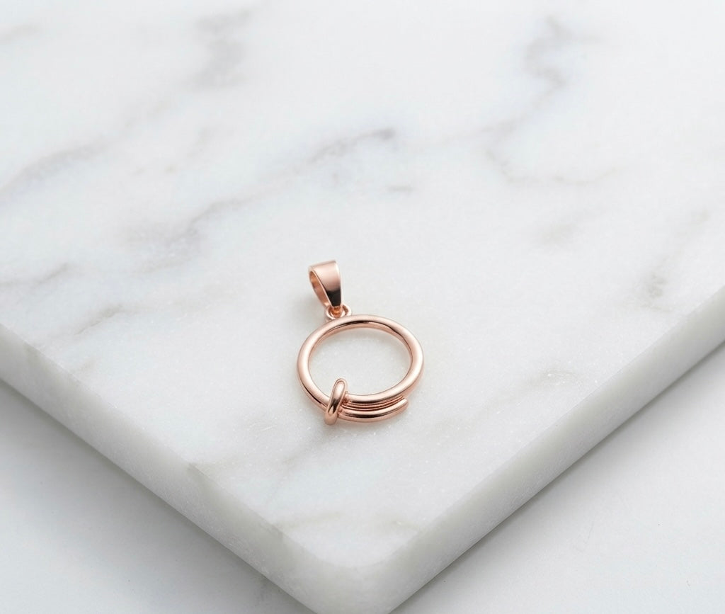 Minimal Circle Rose Gold Pendant