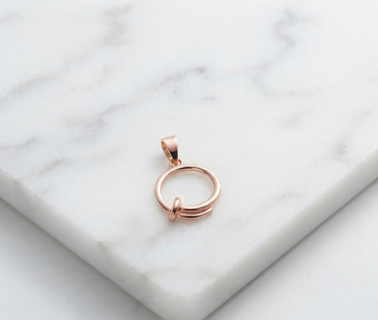 Minimal Circle Rose Gold Pendant
