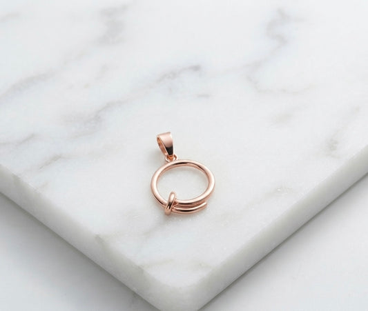 Minimal Circle Rose Gold Pendant
