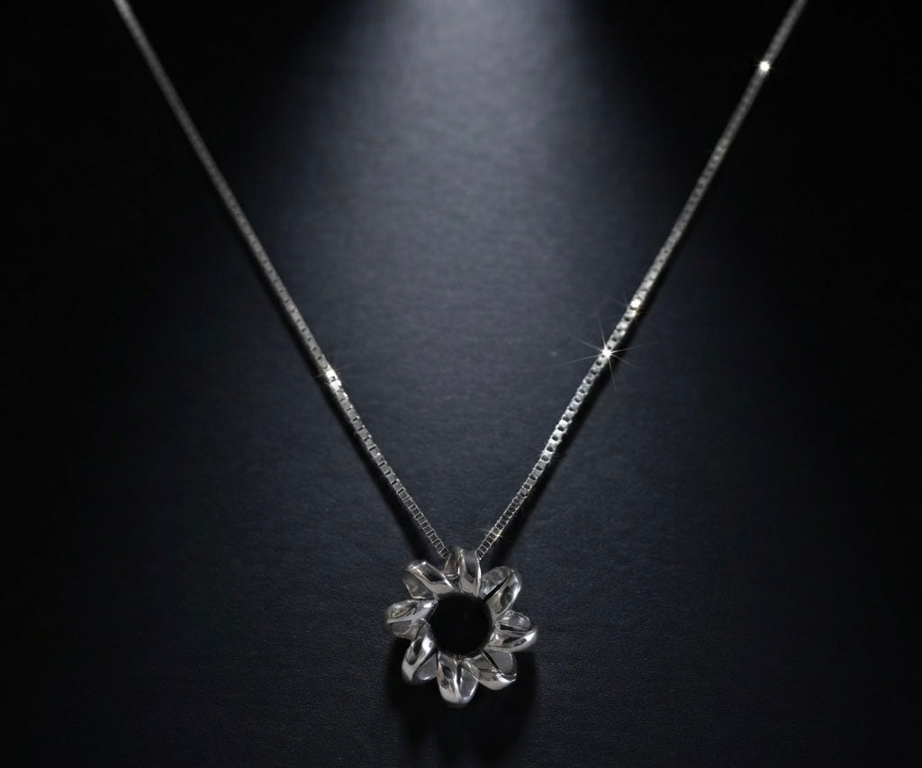 Eternal Twist Circle Pendant Necklace