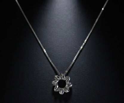 Eternal Twist Circle Pendant Necklace