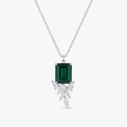 Emerald Grace Statement Pendant Necklace