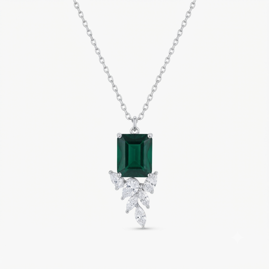 Emerald Grace Statement Pendant Necklace