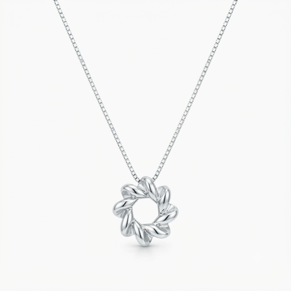 Eternal Twist Circle Pendant Necklace