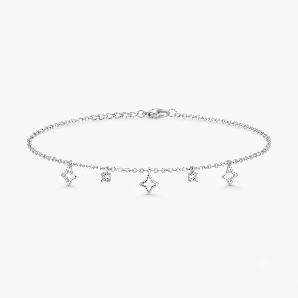 Starry Charm Silver Bracelet